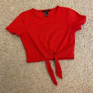 Forever 21 Red Crop Top size Small